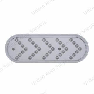 35 LED 6" Reflector Oval Sequential Turn Signal Light - Amber LED/Clear Lens (Bulk)