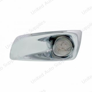 Fog Light Cover With 19 LED Beehive Light For 2007-2017 KW T660 (Driver) - Amber LED/ Clear Lens
