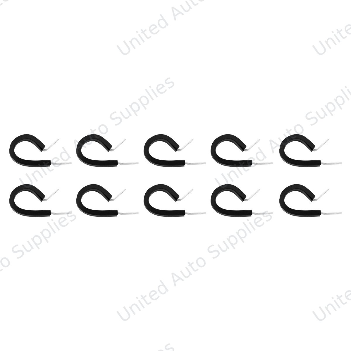 3/4" I.D. Santoprene Insulated Clamps w/ 1/4" Mounting Hole (10-Pack)