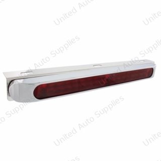 Stainless Light Bracket With 19 LED 17" Light Bar & Bezel - Red LED/Red Lens