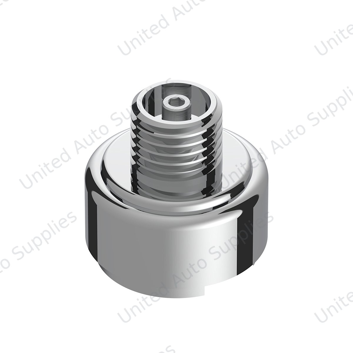 M30X3.5 Thread-On Gearshift Knob Chrome Mounting Adapter For Eaton Fuller Style 9/10 Speed - Vertical (Bulk)
