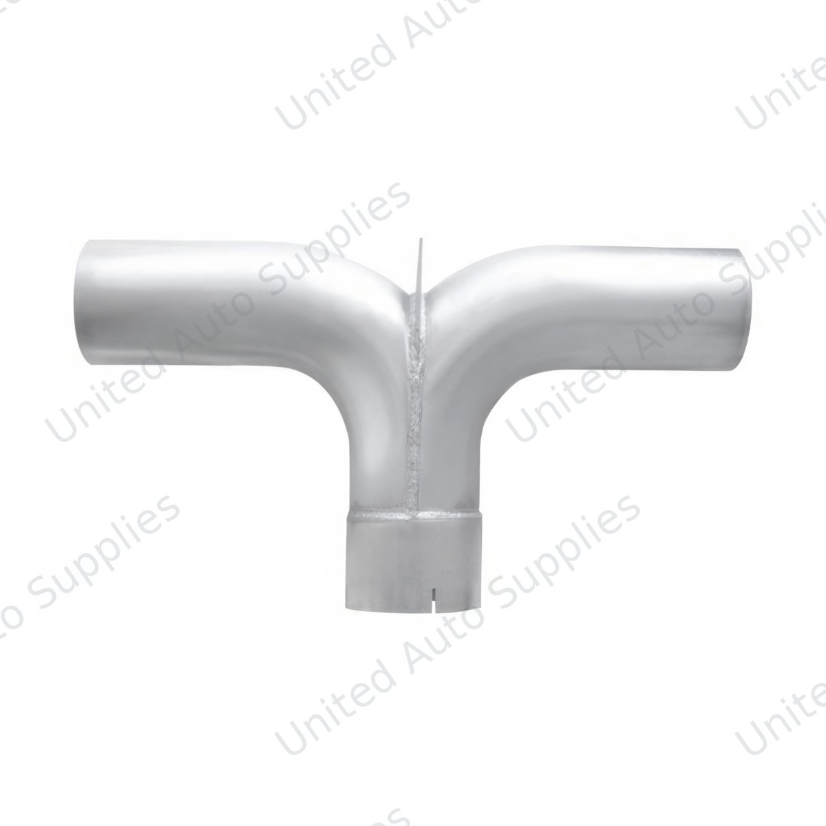 Universal Chrome 5" Y Pipe With Divider - 25" W X 14" H