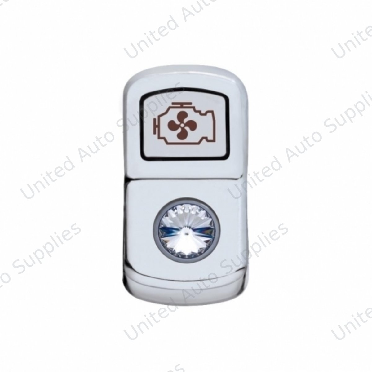 "Engine Fan" Rocker Switch Cover With Clear Crystal