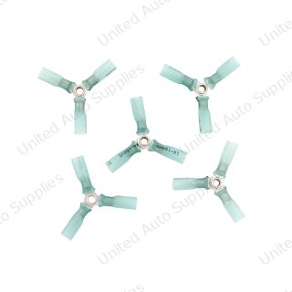 16-14 AWG 3-Way (Y) CS Heat Shrink Connector - Blue (5-Pack)
