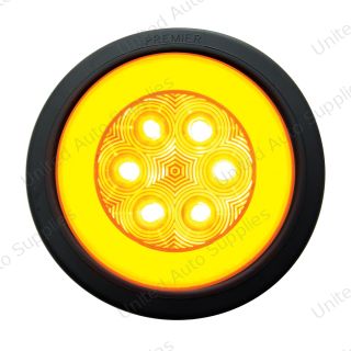 GloLight 21 LED 4" Turn Signal Light Kit - Amber LED/Amber Lens