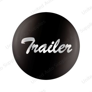 "Trailer" Glossy Air Valve Knob Candy Color Sticker - Glossy Black
