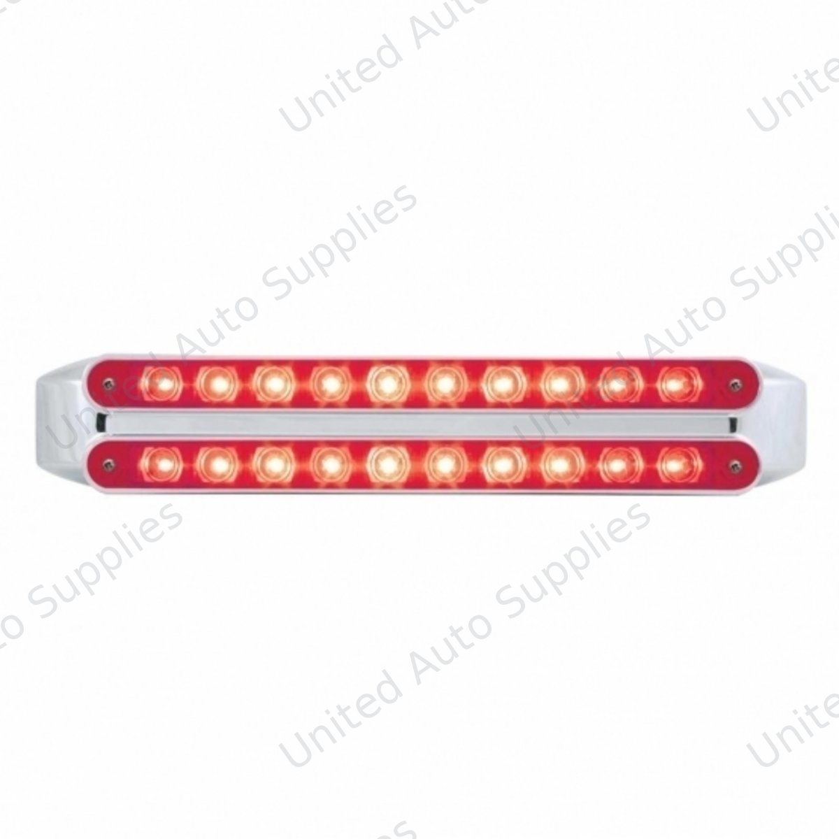 Dual 10 LED 9" Light Bars (Stop, Turn & Tail) - Red LED/Red Lens