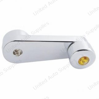 Chrome Window Crank With Crystal For Freightliner - Amber Crystal