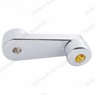 Chrome Window Crank With Crystal For Freightliner - Amber Crystal