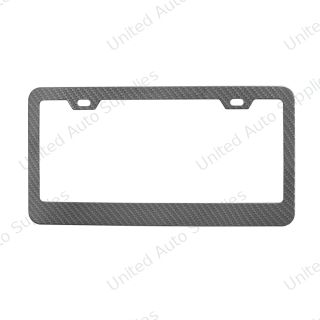 Carbon Fiber Style Wide Bottom License Plate Frame