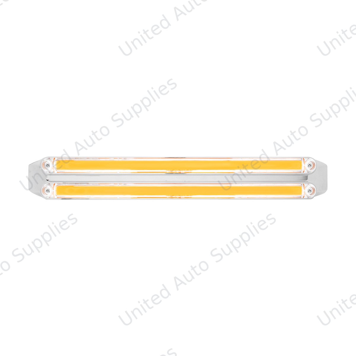 Dual 24 LED Dual Function 12" GloLight Bar With Bezel - Amber LED/Clear Lens