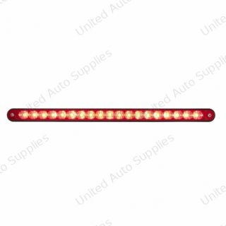19 LED 12" Reflector Light Bar With Black Housing - Red LED/Red Lens