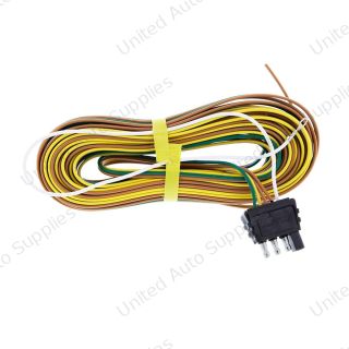 4 Way LED Trailer Light Harness - 25' Positive Leads & 16" Ground Lead