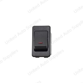 Black Rocker w/Red LED 16 Amp 12V S.P.S.T. On/Off 1 Pc.