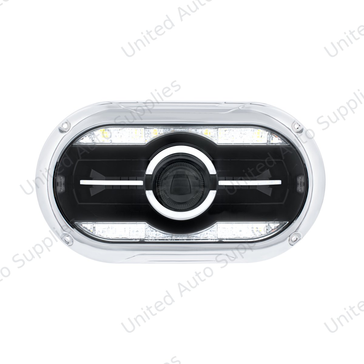Full LED Projector One-Piece Style Blackout Headlight For Dual 5-3/4" Headlight Housing