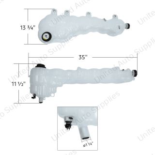 Pressurized Coolant Reservoir & Coolant Level Sensor For 2018-2026 Freightliner Cascadia