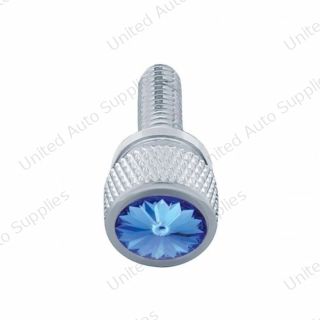 3/4" Short M6-1.0 Dash Screw For Kenworth - Blue Crystal (12-Pack)