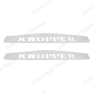 4" X 24" Chrome Kwopper Bottom Mud Flap Plate - Bolt Thru (Card of 2)