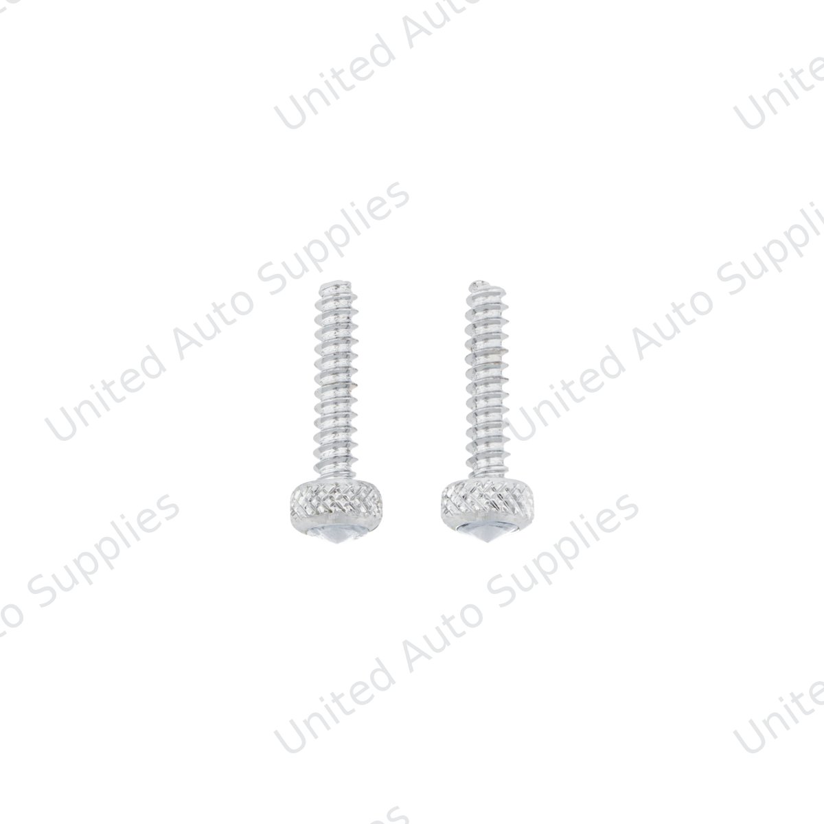 Chrome Short Dash Screw For Freightliner With Clear Crystal (2-Pack)