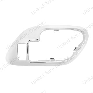 Chrome Plastic Interior Door Handle Bezel With Door Lock Hole For 1995-2000 Chevrolet/GMC Truck-L/H