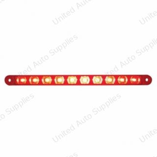 10 LED 9" Light Bar (Stop, Turn & Tail) - Red LED/Red Lens (Bulk)