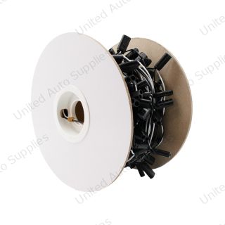 150 Count 2-Prong Female Bullet Plugs 16G Wire Harness Roll - 100' W/8" Lead Between Plugs