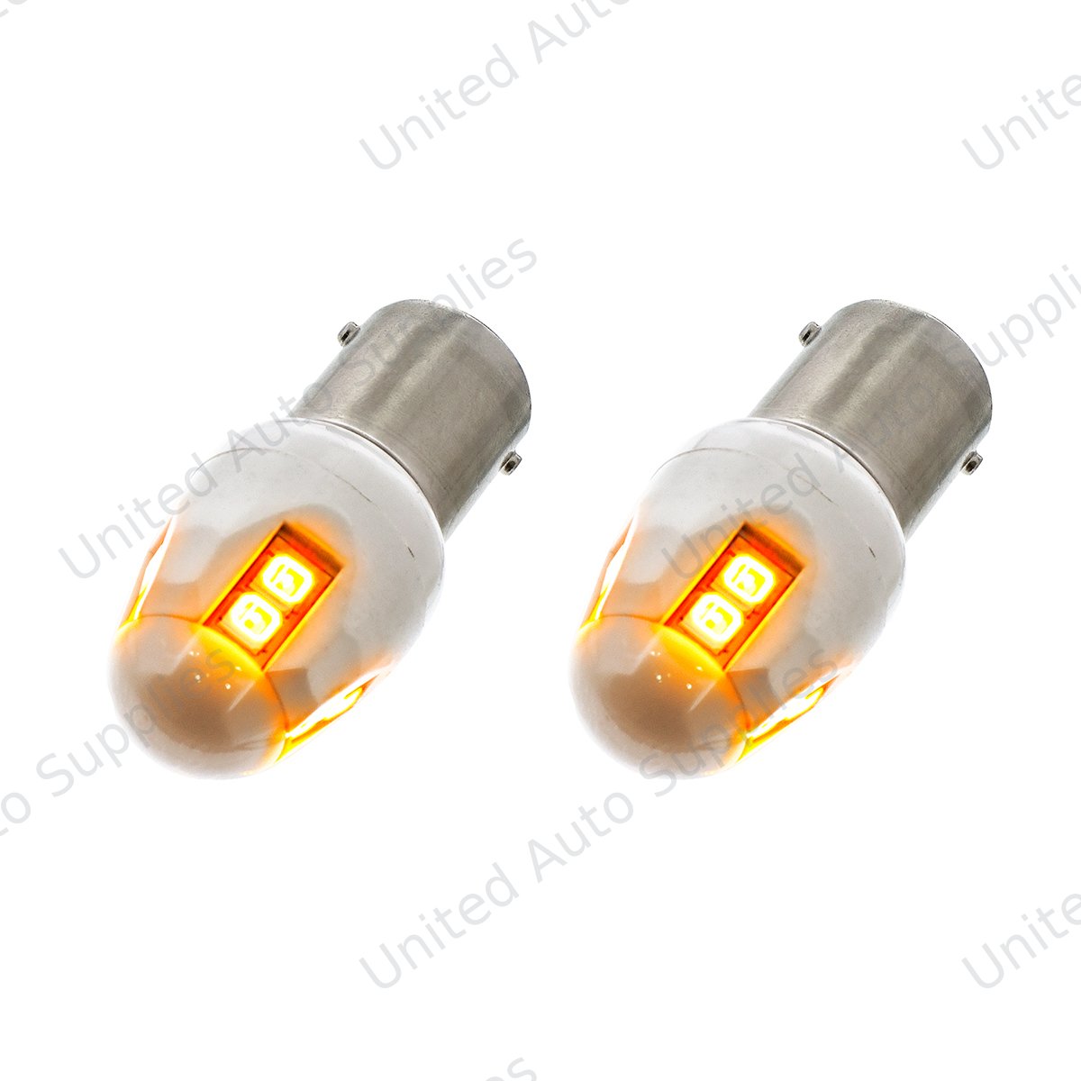 High Power 8 LED 1156 Type Bulb - Amber (Card of 2)