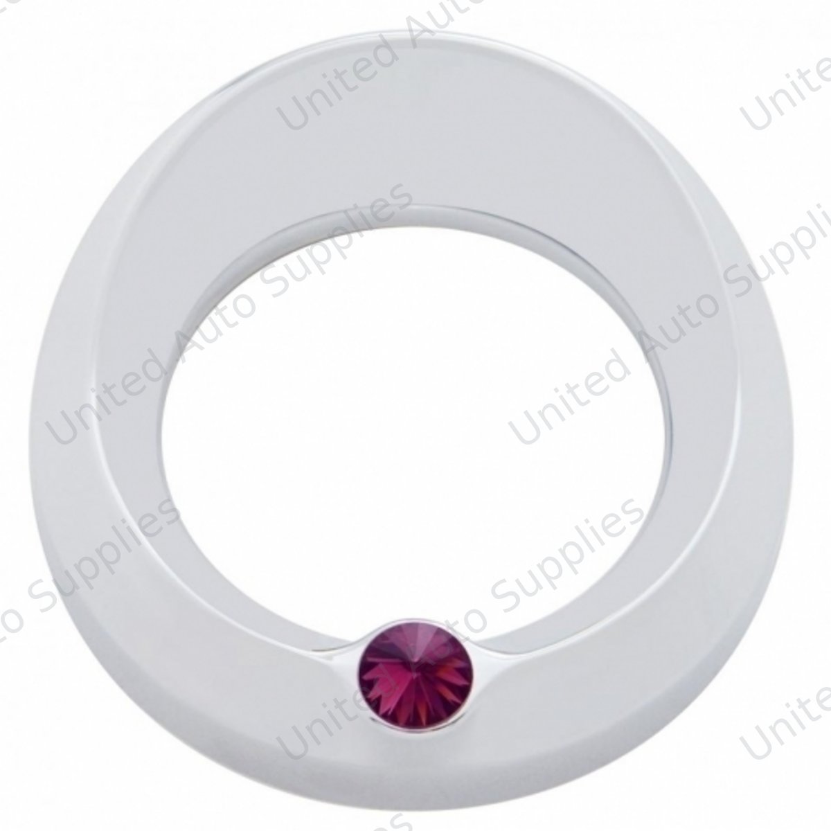 Signature Series Gauge Cover With Visor & Crystal For 3-3/4" DIA Speed/Tachometer Gauge - Purple Crystal