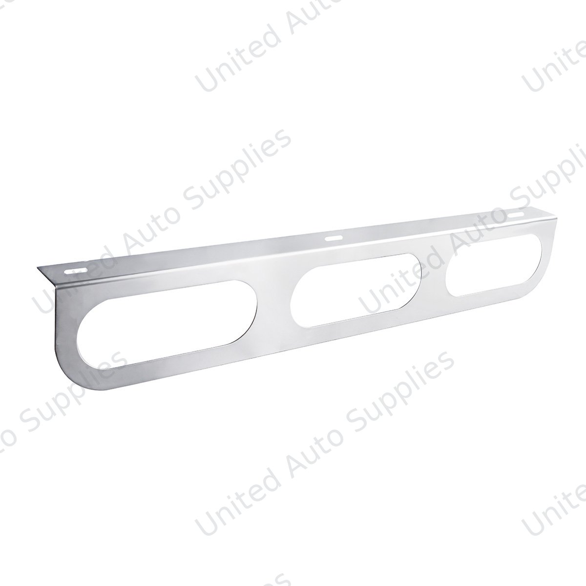 Stainless Light Bracket With 3X Oval Light Cutouts