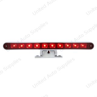 10 LED Dual Function 3rd Brake Light With Chrome Swivel Pedestal Base - Red LED/Red Lens