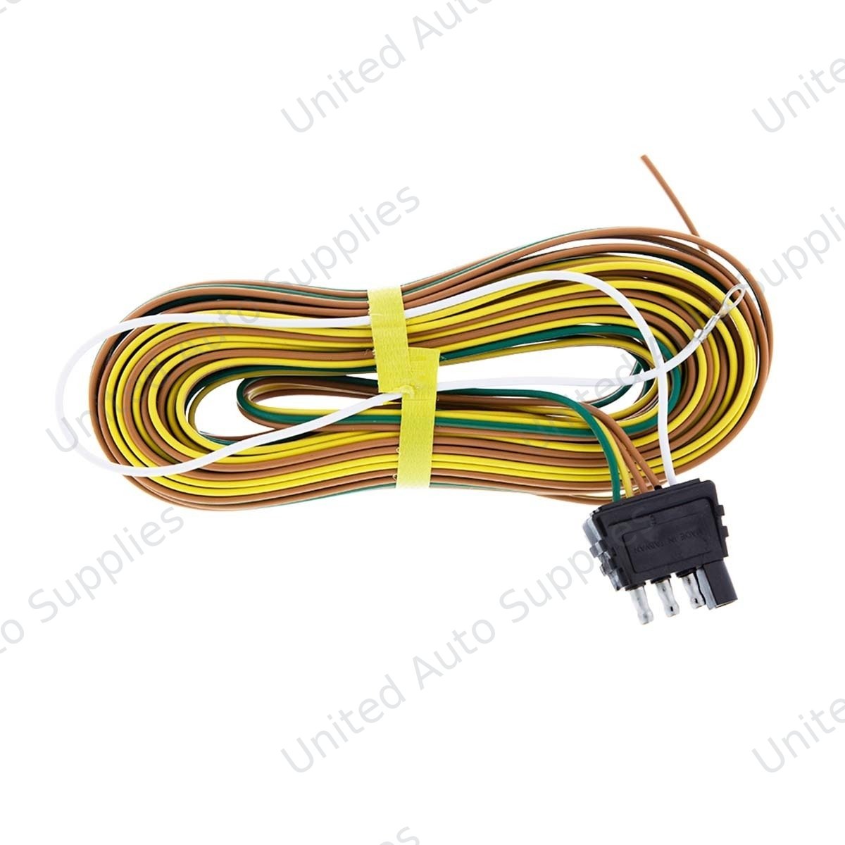 4 Way LED Trailer Light Harness - 25' Positive Leads & 16" Ground Lead