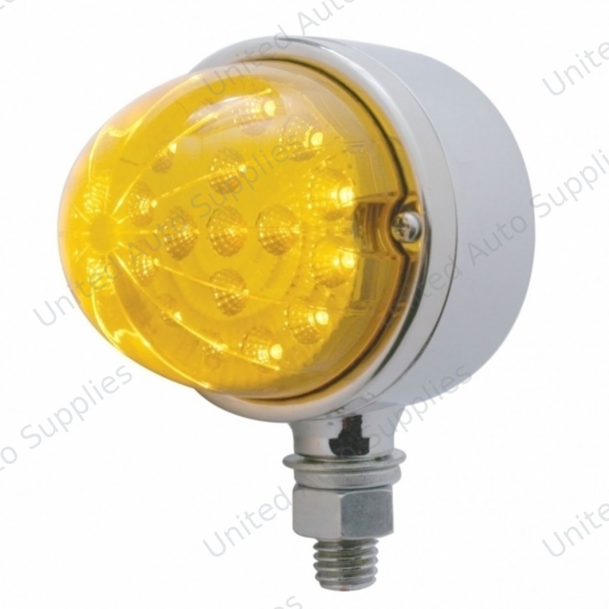 17 LED Dual Function Reflector Single Face Light - Amber LED/Amber Lens