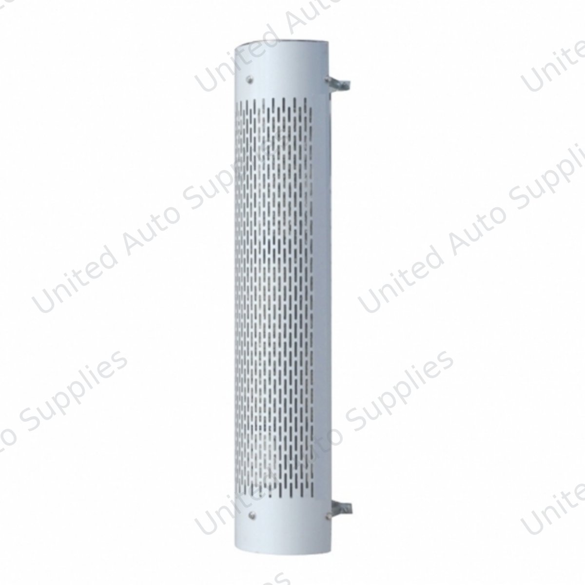 48" Tall 180 Degree Stainless Exhaust Muffler Shield For 8" Diameter Exhaust - Vertical Slot