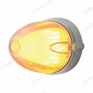 9 LED Dual Function GloLight Watermelon Grakon 1000 Flush Mount Kit - Amber LED/Clear Lens