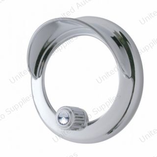 Clock Bezel With Visor For Freightliner Century/Coronado/Columbia - Clear Crystal