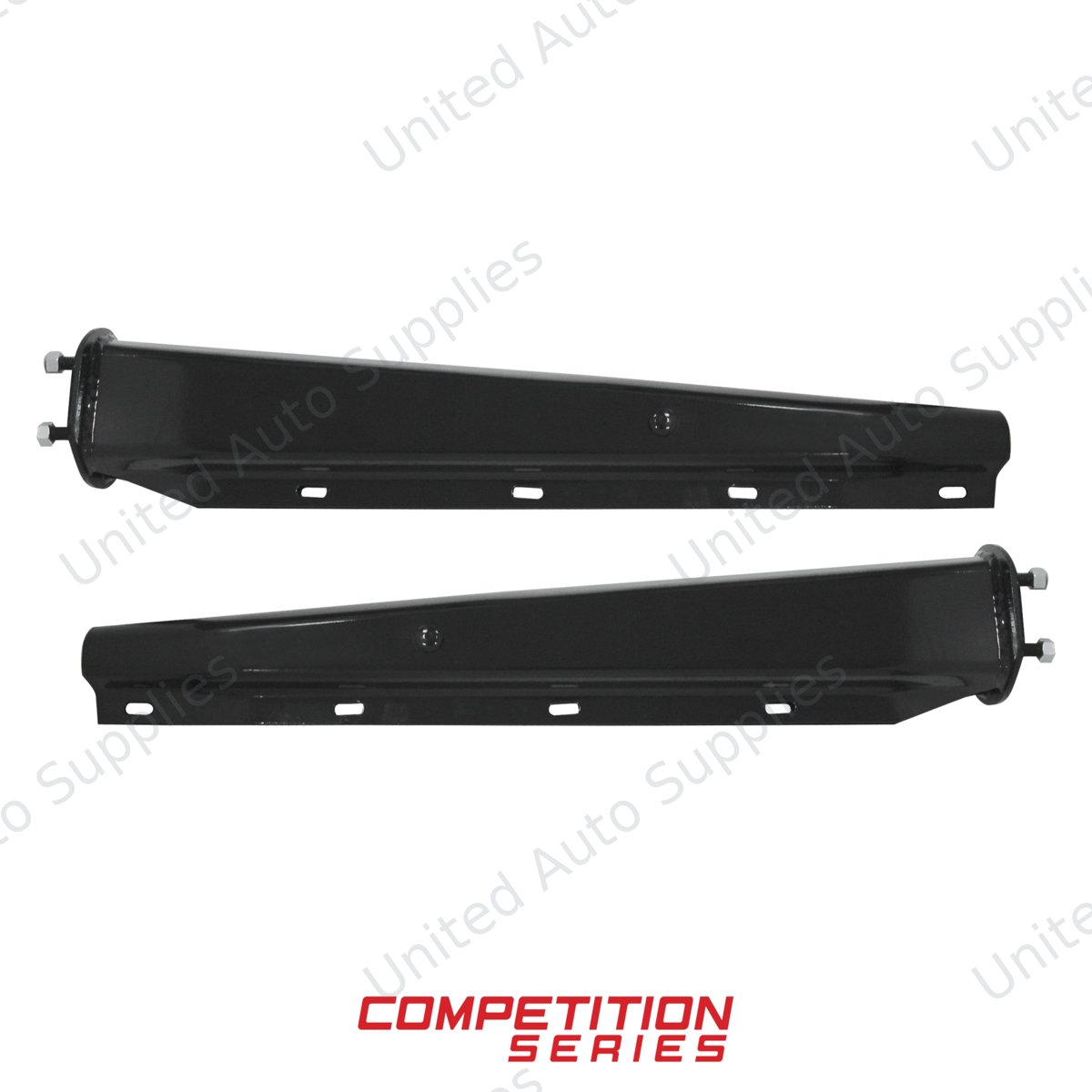 30" Black Heavy Duty Mud Flap Hangers - 2.5" Bolt Pattern - Competition Series (Pair)