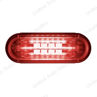 Saber 32 LED 6" Oval Stop Turn & Tail Light-Red LED/Red Lens