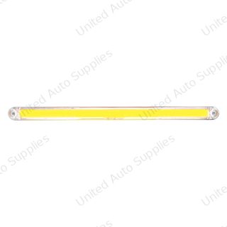 24 LED Dual Function 12" GloLight Bar With Bezel - Amber LED/Clear Lens