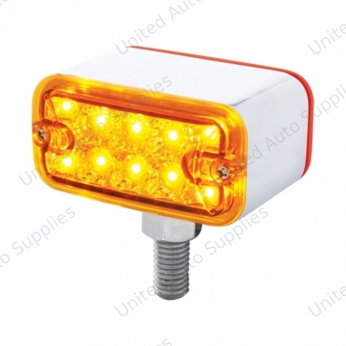 20 LED Dual Function Reflector Double Face Light - T-Mount -Amber & Red LED/Amber & Red Lens