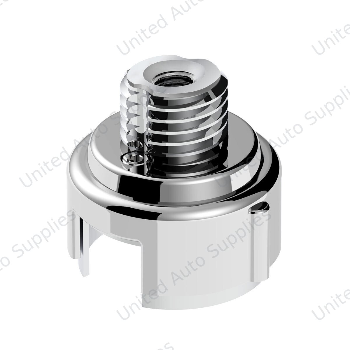 M30X3.5 Thread-On Gearshift Adapter W/LED Mount For Eaton-Fuller 13/15/18 Speed-Liquid Silver