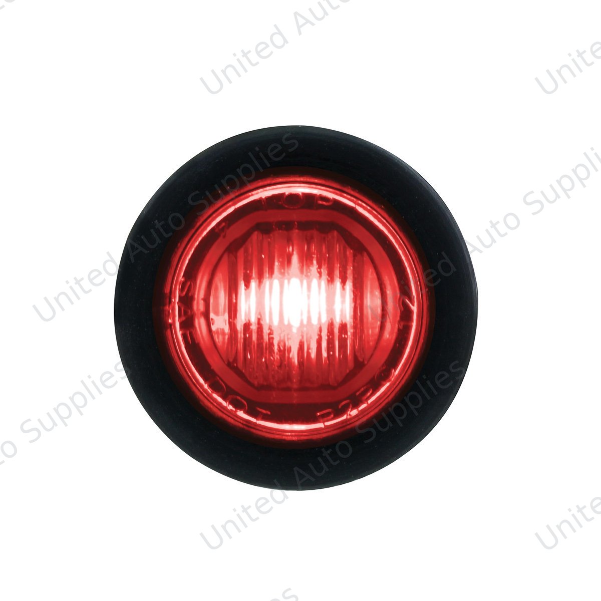 Single SMD LED 3/4" Mini Light (Clearance/Marker) With Rubber Grommet - Red LED/Red Lens