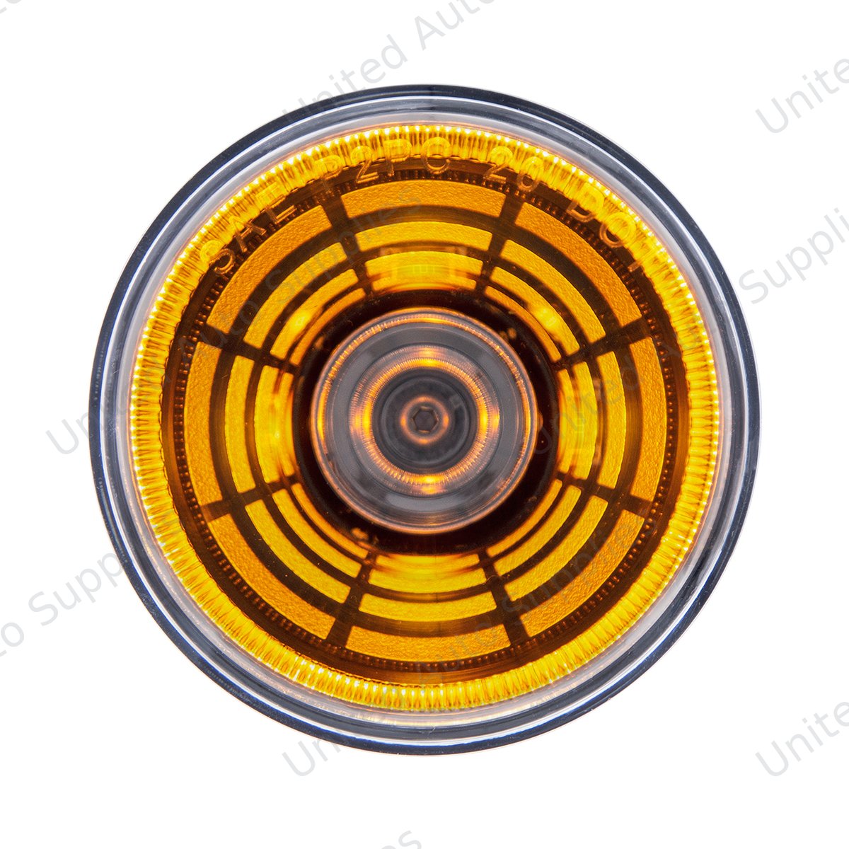 Abyss 4 LED 2.5" Round Clearance/Marker Light - Amber LED/Clear Lens