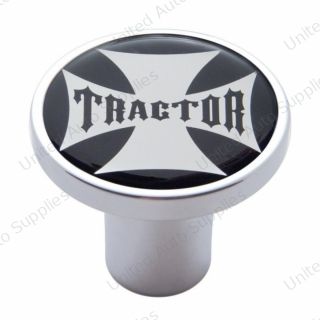 "Tractor" Air Valve Knob - Black Maltese Cross Sticker