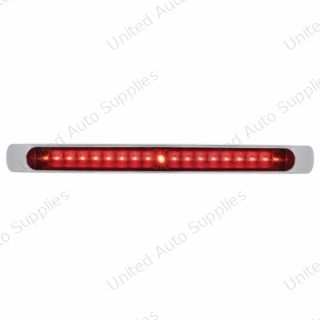 19 LED 17" Light Bar With Bezel (Stop, Turn & Tail) - Red LED/Red Lens