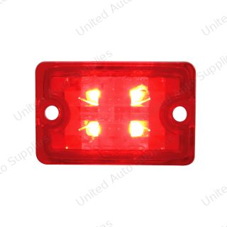 4 LED Small Rod Light Only - Red LED/Red Lens (Bulk)