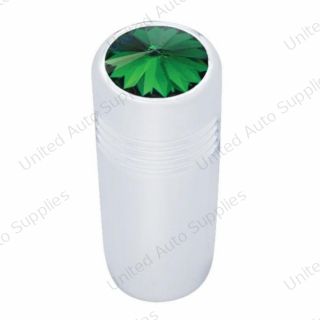 1-5/8" Short Toggle Switch Extension With Color Crystal - Green Crystal