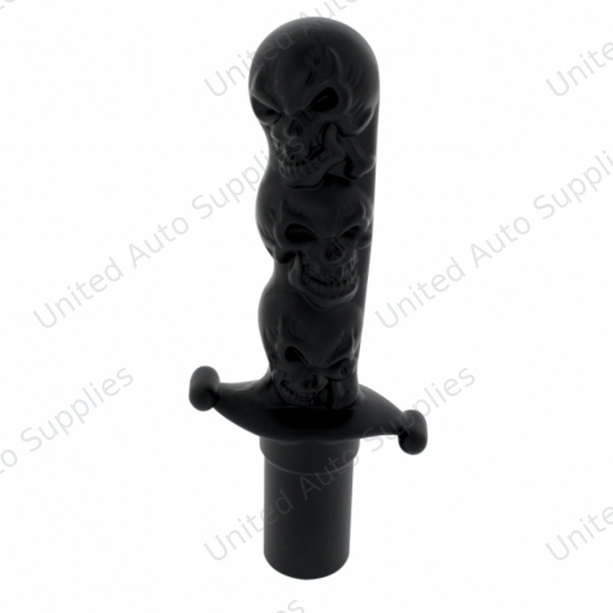 Black Aluminum Skull Dagger Air Valve Knob