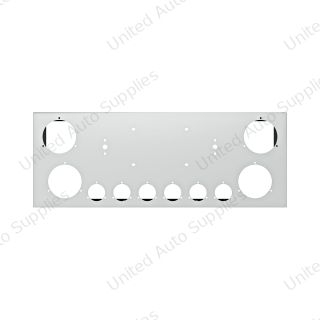 33-3/4" SS Rear Center Light Panel With Four 4" & Six 2" Light Cutouts