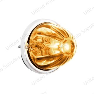 UltraBurst Glass Watermelon Flush Mount Kit With 18 LED Bulb-Amber LED/Clear Lens