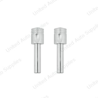 Chrome Piston Door Lock Knobs (2Pc/Set)